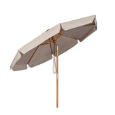 Sekey 300 cm wooden parasol with valance, sun protection UV50+